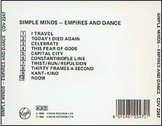 Simple Minds - empires and dance back